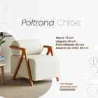 Kit 2 Poltronas Chloe Decorativas Orgânicas Bouclé Premium De