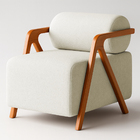 Kit 2 Poltronas Chloe Decorativas Orgânicas Bouclé Premium De