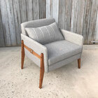 Kit 2 Poltronas Ciça 85 Cm Sala Escritório Hall Quarto Madeir