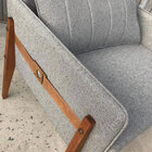 Kit 2 Poltronas Ciça 85 Cm Sala Escritório Hall Quarto Madeir