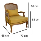 Kit 2 Poltronas Clássica King Com Tela + Mesa Centro Verniz I