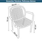 Kit 2 Poltronas Com Braço Área Externa Gávea Rivatti Monobloc