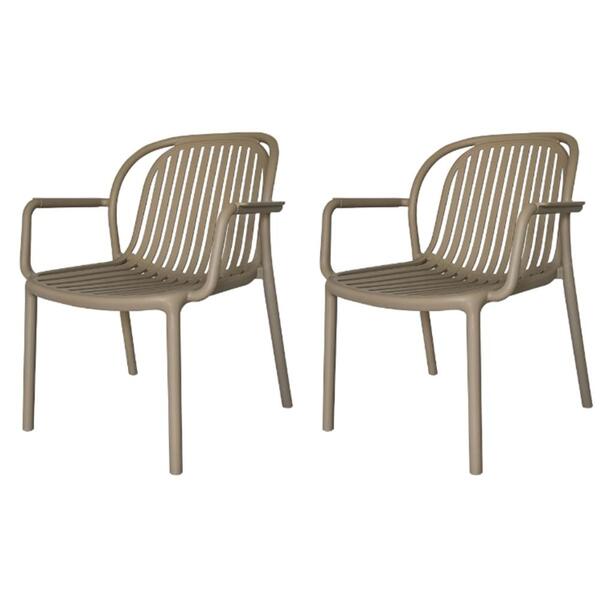 Kit 2 Poltronas Com Braço Área Externa Gávea Rivatti Monobloc