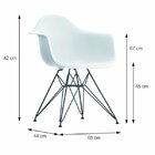 Kit 2 Poltronas Com Braço Eames Dkr  Bege