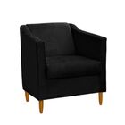 Kit 2 Poltronas Com Namoradeira Decorativas Tila Corino Preto