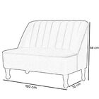 Kit 2 Poltronas Com Namoradeira E Puff  Zoe Suede Amarelo