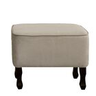 Kit 2 Poltronas Com Namoradeira E Puff  Zoe Suede Bege