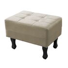 Kit 2 Poltronas Com Namoradeira Puff Bela Suede Bege Claro