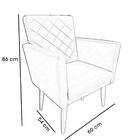 Kit 2 Poltronas Com Puff Decorativos Luna Suede Bege