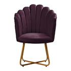 Kit 2 Poltronas Conchinha Pérola Base De Metal Decorativa Vel