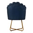 Kit 2 Poltronas Conchinha Pérola Base De Metal Decorativa Vel