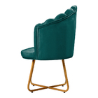 Kit 2 Poltronas Conchinha Pérola Base De Metal Decorativa Vel