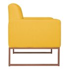 Kit 2 Poltronas Corano Base De Ferro Bali Amarelo/bronze