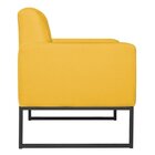 Kit 2 Poltronas Corano Base De Ferro Bali Amarelo/preto