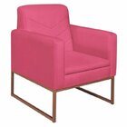Kit 2 Poltronas Corano Base De Ferro Bali Pink/bronze