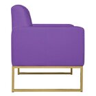 Kit 2 Poltronas Corano Base De Ferro Bali Roxo/dourado