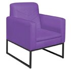 Kit 2 Poltronas Corano Base De Ferro Bali Roxo/preto