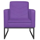 Kit 2 Poltronas Corano Base De Ferro Bali Roxo/preto