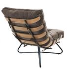 Kit 2 Poltronas Costela Madeira Suede Bege