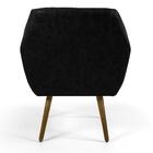 Kit 2 Poltronas Dani Pés Palito Madeiracorano Tressê Preto