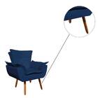 Kit 2 Poltronas Dante Pés Palito Azul Marinho Bnn Decor