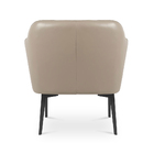 Kit 2 Poltronas De Couro Decorativas Cristie Bege- Touro E Cia