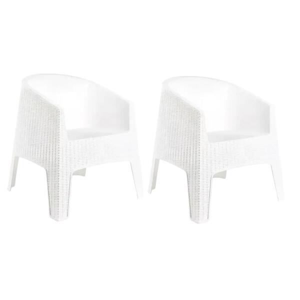 Kit 2 Poltronas De Piscina E Jardim Rattan Ibiza