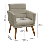 Kit 2 Poltronas Decorarivas Sala Atendimento Recepção Estétic