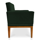 Kit 2 Poltronas Decorativa Amanda Suede Verde Base Madeira Ca