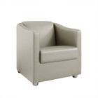 Kit 2 Poltronas Decorativa Ana Corano Bege Pés Cromado - Pall