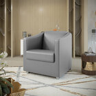 Kit 2 Poltronas Decorativa Ana Corano Cinza Pés Cromado - Pal