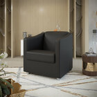 Kit 2 Poltronas Decorativa Ana Corano Preto Pés Cromado - Pal