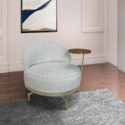 Kit 2 Poltronas Decorativa Andromeda Linho Bouclê Base Girató