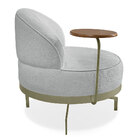 Kit 2 Poltronas Decorativa Andromeda Linho Bouclê Cinza Claro