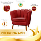 Kit 2 Poltronas Decorativa Ariel Petala Com Pés De Madeira Sp