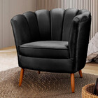 Kit 2 Poltronas Decorativa Ariel Petala Com Pés De Madeira St