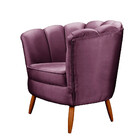 Kit 2 Poltronas Decorativa Ariel Petala Com Pés De Madeira St