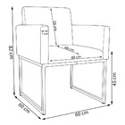 Kit 2 Poltronas Decorativa Base De Ferro Preto Veludo Marrom