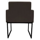 Kit 2 Poltronas Decorativa Base De Ferro Preto Veludo Marrom