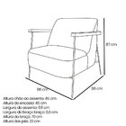 Kit 2 Poltronas Decorativa Celeste Linho Bouclê Bege Base De