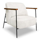 Kit 2 Poltronas Decorativa Celeste Linho Bouclê Bege Pérola B