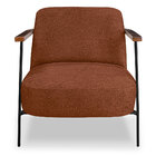 Kit 2 Poltronas Decorativa Celeste Linho Bouclê Marrom Base D