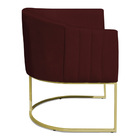 Kit 2 Poltronas Decorativa Elisa Suede Base De Ferro Dourado