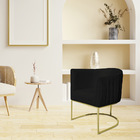 Kit 2 Poltronas Decorativa Elisa Suede Base De Ferro Dourado