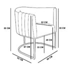 Kit 2 Poltronas Decorativa Elisa Suede Preto Base De Ferro Do