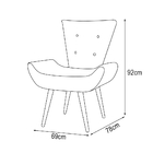 Kit 2 Poltronas Decorativa Emilia Suede Pé Palito - Amarela