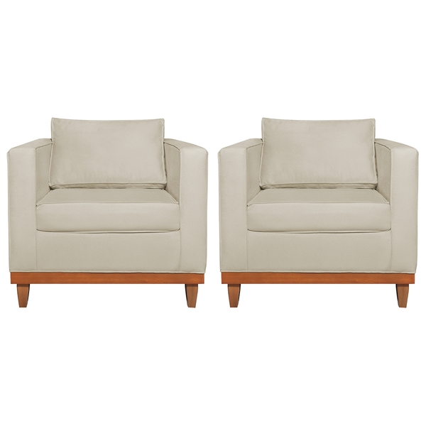 Kit 2 Poltronas Decorativa Europa Bouclé - Amarena Móveis - B