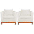 Kit 2 Poltronas Decorativa Europa Bouclé - Doce Sonho Móveis