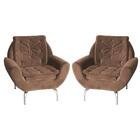 Kit 2 Poltronas Decorativa Glória - Veludo Inca Ferrugem