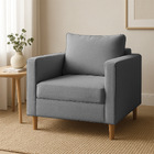 Kit 2 Poltronas Decorativa Helena Linho Cinza Dal Poz Estofad